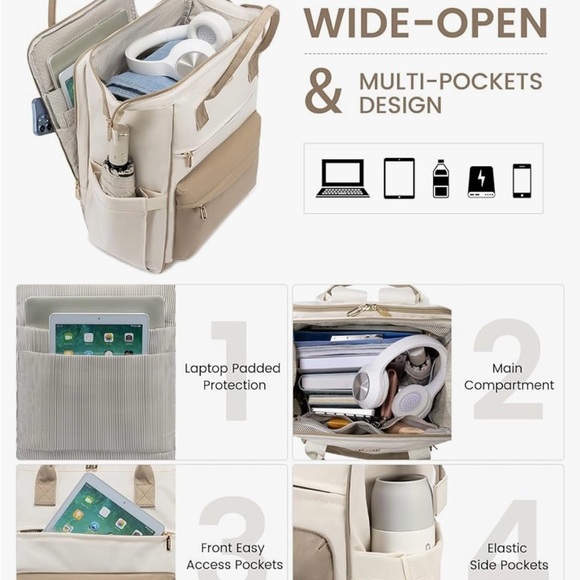 Cream and Tan Baby Bag - Picture 2 of 6